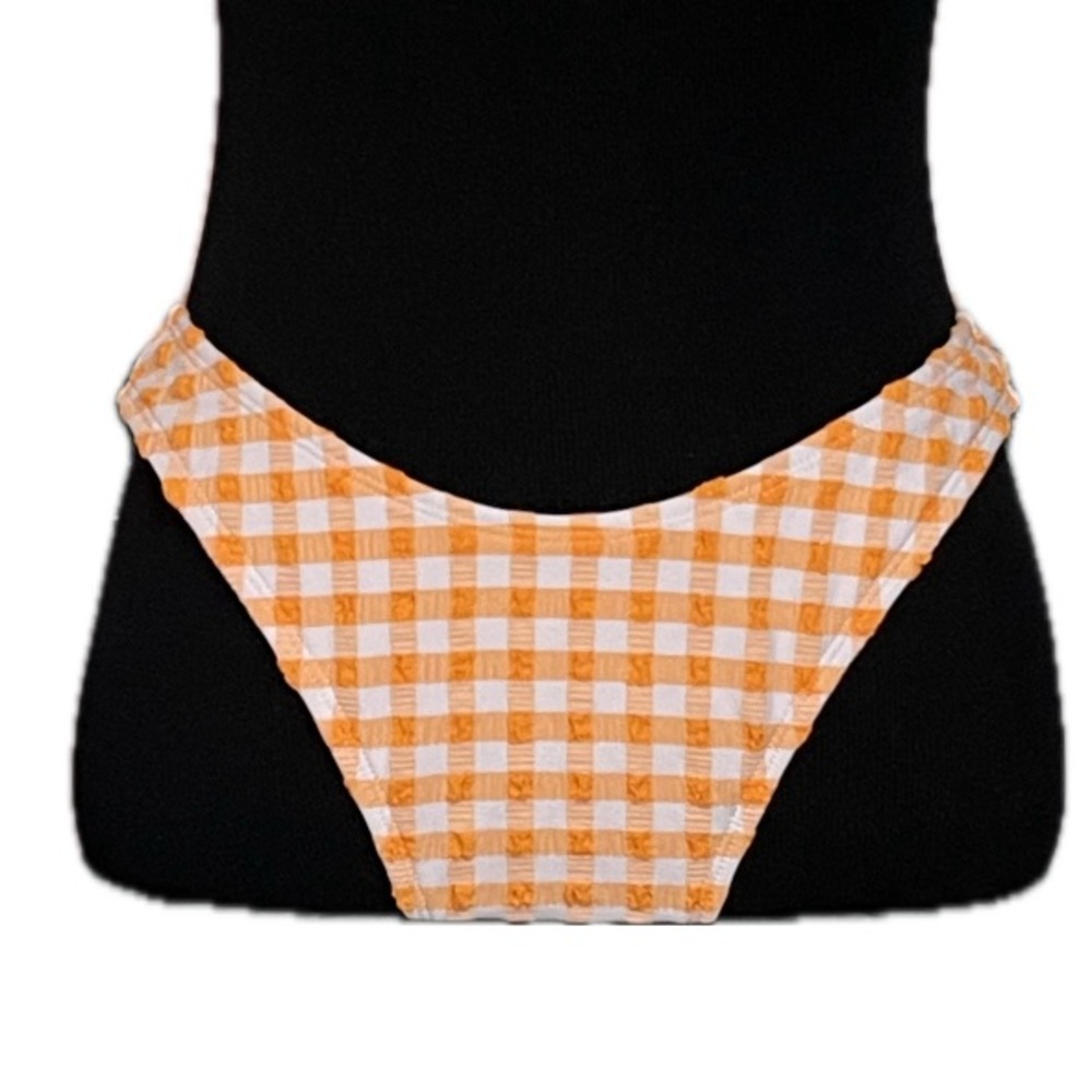Wild Fable Orange and White Checkered Bikini Bottom